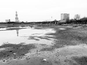 周口公园满池湖水不知所踪 市民组团下湖捕鱼