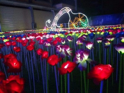 周口工厂价出租LED仿真玫瑰灯全场玫瑰花布置市场价